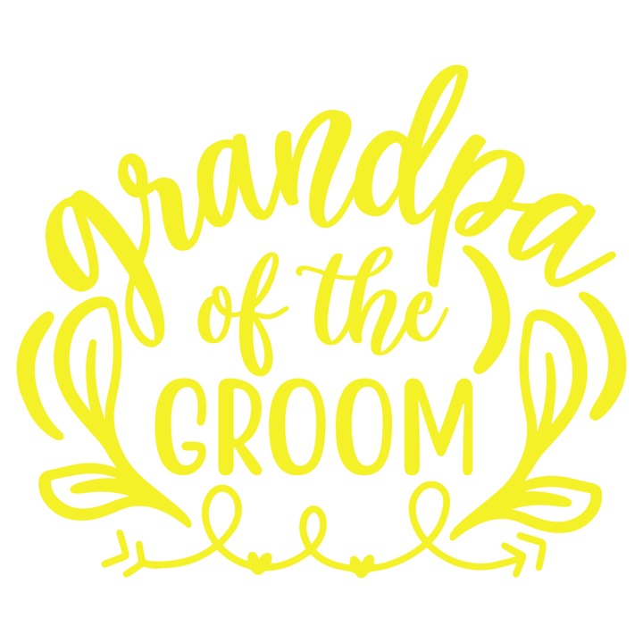 Sticker decorativ pentru perete, Grandma of the groom, 40x30cm, galben