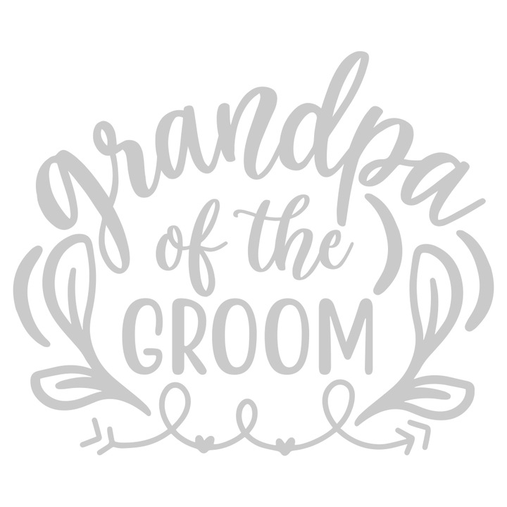 Sticker decorativ pentru perete, Grandma of the groom, 40x30cm, alb