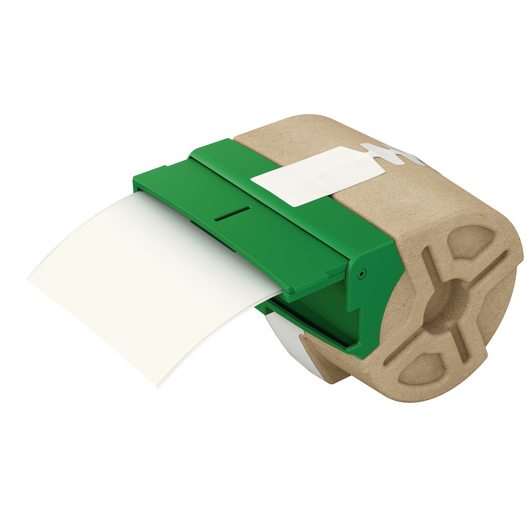 Cartus Leitz Icon, plastic, 88mmx10m, plastic alb, adeziv permanent