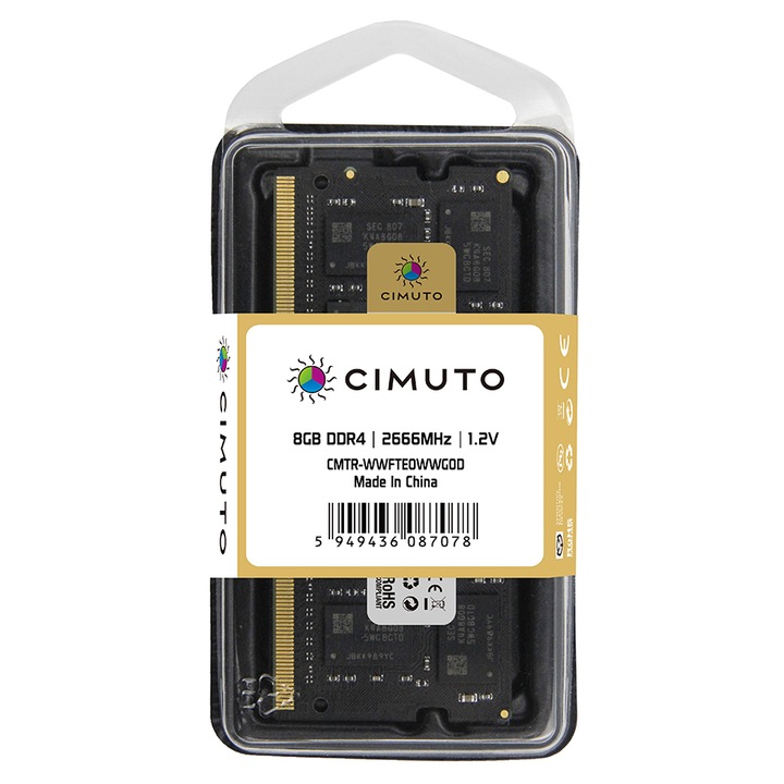 Памет Ram лаптоп Cimuto, 8 GB DDR4, 2666 Mhz, CL17, He Ecc