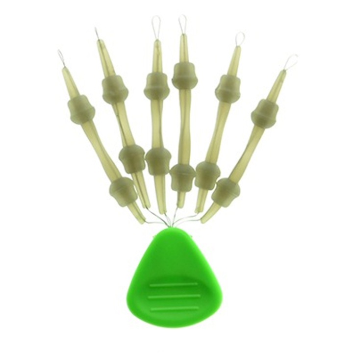 6 db-os Select Baits kiegészítők készlete Heli Chod Rig Kit, Weed Green, 6 db