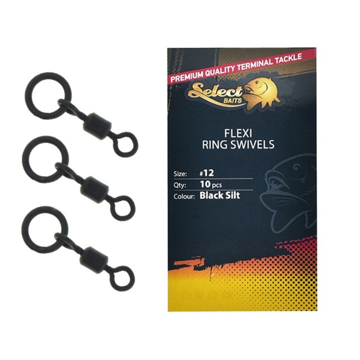 Select Baits 10 db-os szett Flexi Ring forgógombok Nr. 12