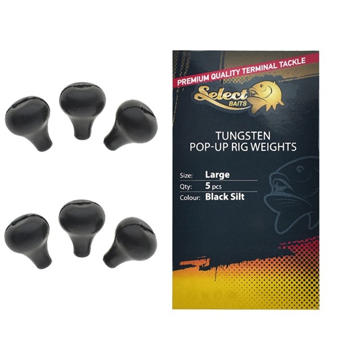 5 db-os készlet, válogatott Baits Tungsten Pop-up Rig Weights Small