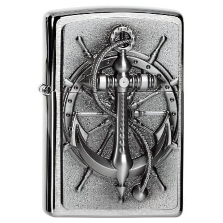 Bricheta Nautic Emblem, Zippo, Argintiu