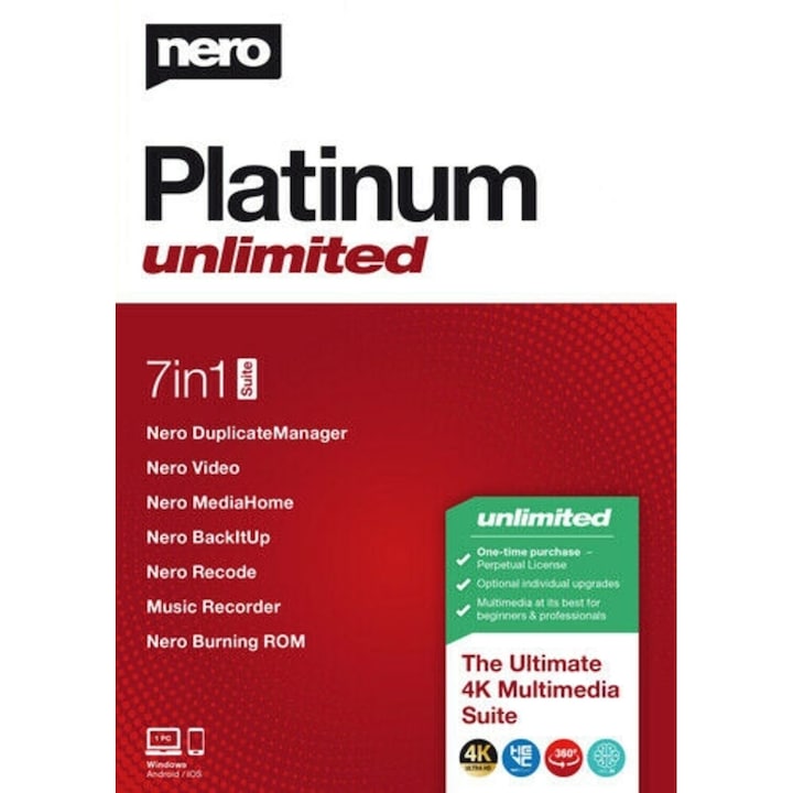 Nero Platinum Unlimited Electronic License 1 Perpetual Device