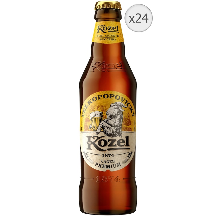 Bere blonda Kozel Premium, sticla, 24 x 0.33l