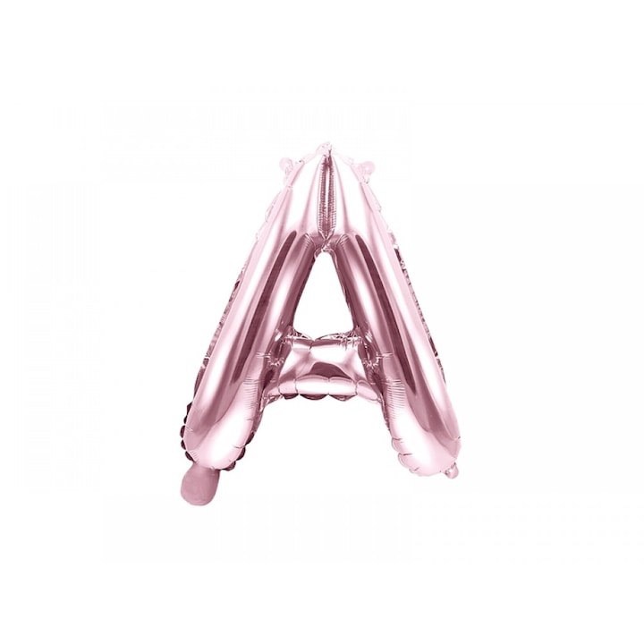 Fém fólia lufi A betű, Rose Gold, 35cm