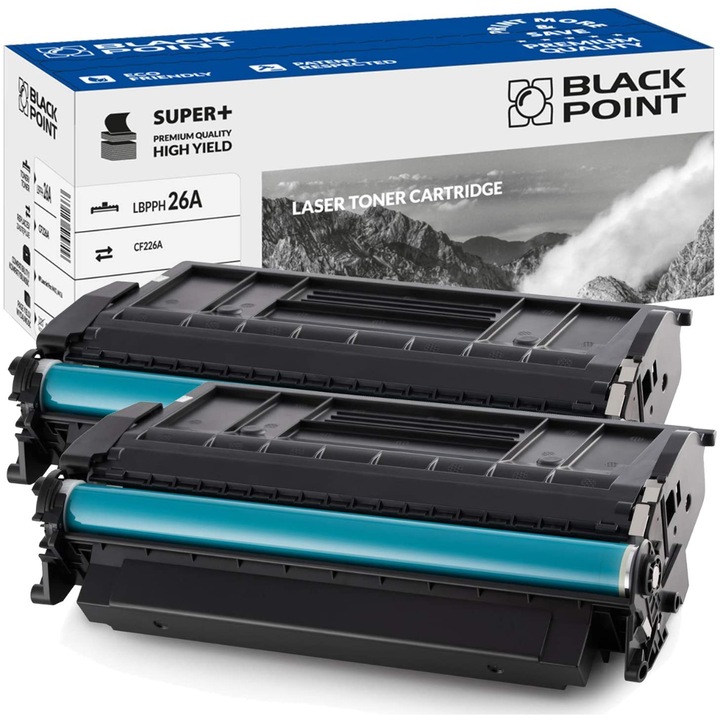 Black Point, CF226A 2 db toner, kompatibilis a HP LaserJetPro 400 M402DN / 400 M402N / 400 M402D / 400 M402DW / 400 M402DNE / M426FDN / M426FDW / M426FDW készülékekkel, fekete