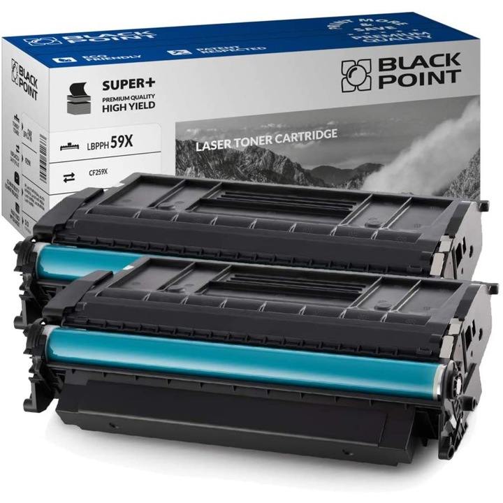 Black Point, CF259X 2 toner készlet, kompatibilis a HP LaserJetProMFP M428dw / M428fdn / M428fdw / M404dn / M404dw / M404n / M404n / M3040 készülékekkel, fekete
