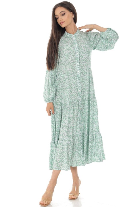 Миди рокля ROH Dr4386 бледа на цветя