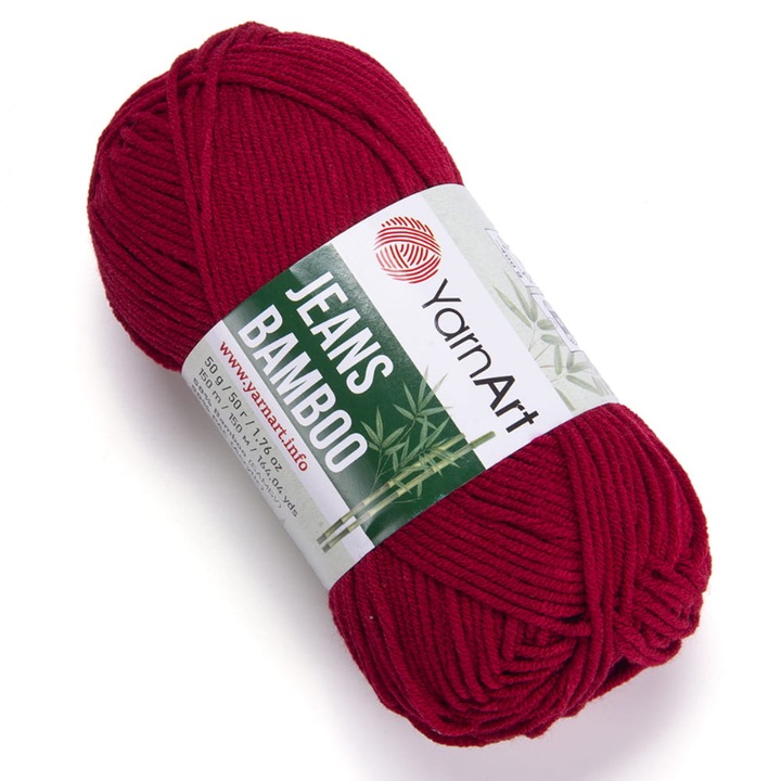 Fir textil Jeans Bamboo 145, YarnArt, 150m, Rosu
