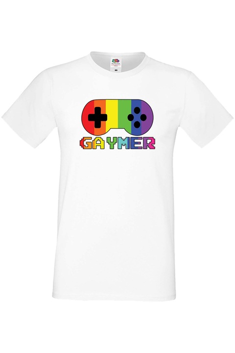 Férfi póló Budapest Pride felvonulás LGBTQ Tralala Gaymer 1, Fehér