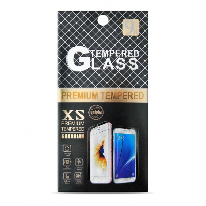 Фолио за екран Unipha, Съвместим Samsung Galaxy J4 (2018) J400, Защитено стъкло, Прозрачен