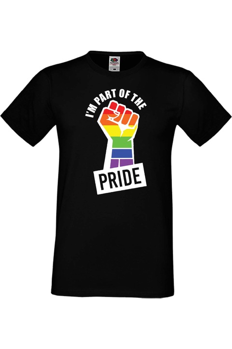 Férfi póló Budapest Pride felvonulás LGBTQ Tralala I'm Part Of The Pride, Fekete