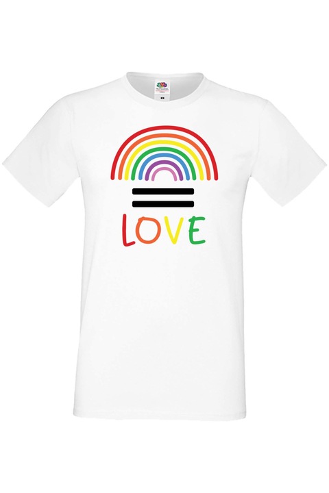 Férfi póló Budapest Pride felvonulás LGBTQ Tralala LOVE, Fehér