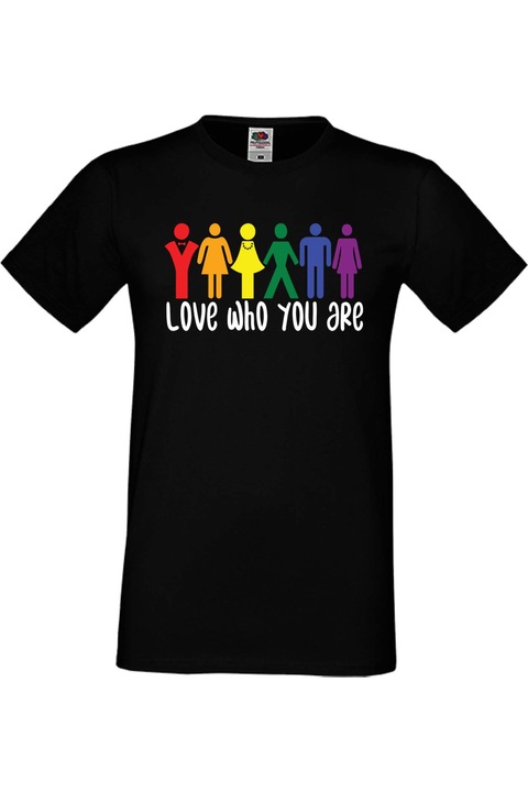 Férfi póló Budapest Pride felvonulás LGBTQ Tralala Love Who You Are, Fekete