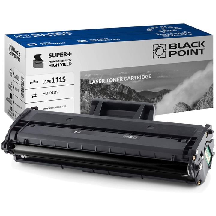 Black Point, MLT-D111S toner, kompatibilis Samsung SL-M2022 / SL-M2022W / SL-M2070 / SL-M2070F / SL-M2070FW / SL-M2070W / Xpress SL-M2026W / SL-M2026W készülékekkel, fekete