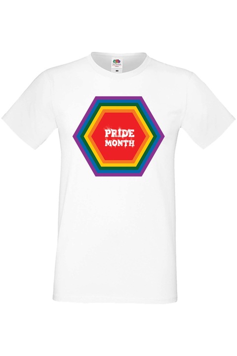 Férfi póló Budapest Pride felvonulás LGBTQ Tralala Pride Month, Fehér