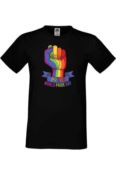 Férfi póló Budapest Pride felvonulás LGBTQ Tralala Pride World Day, Fekete