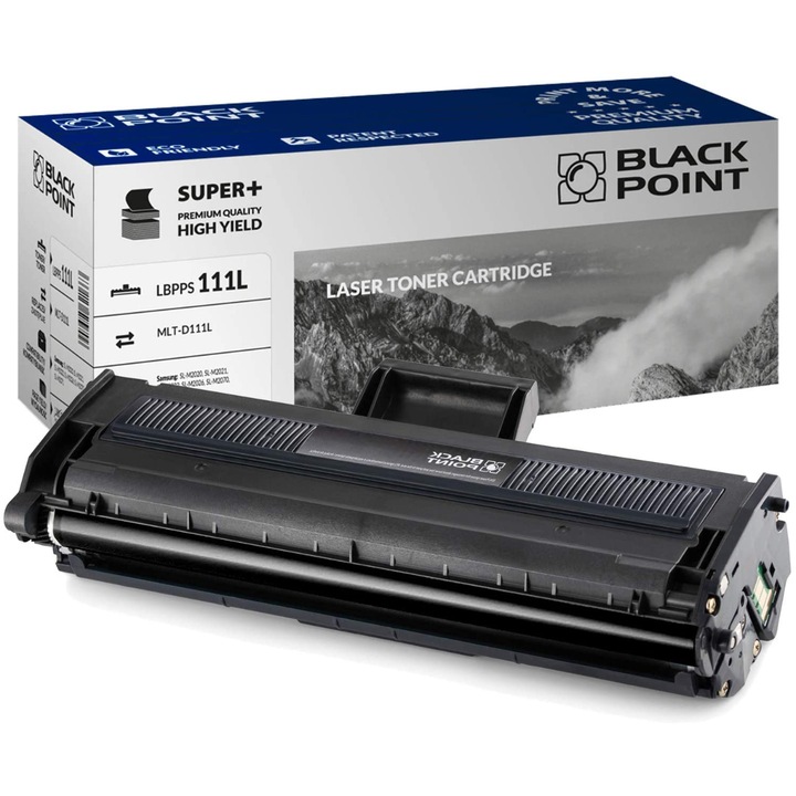 Black Point, MLT-D111L toner, kompatibilis Samsung SL-M2022 / SL-M2022W / SL-M2070 / SL-M2070F / SL-M2070FW / SL-M2070W / Xpress SL-M2026W / SL-M2026 készülékkel, fekete