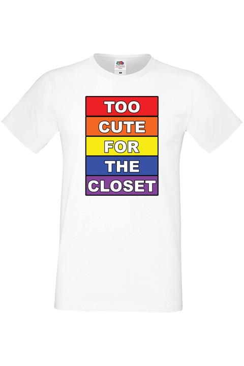 Férfi póló Budapest Pride felvonulás LGBTQ Tralala Too Cute For Closet, Fehér