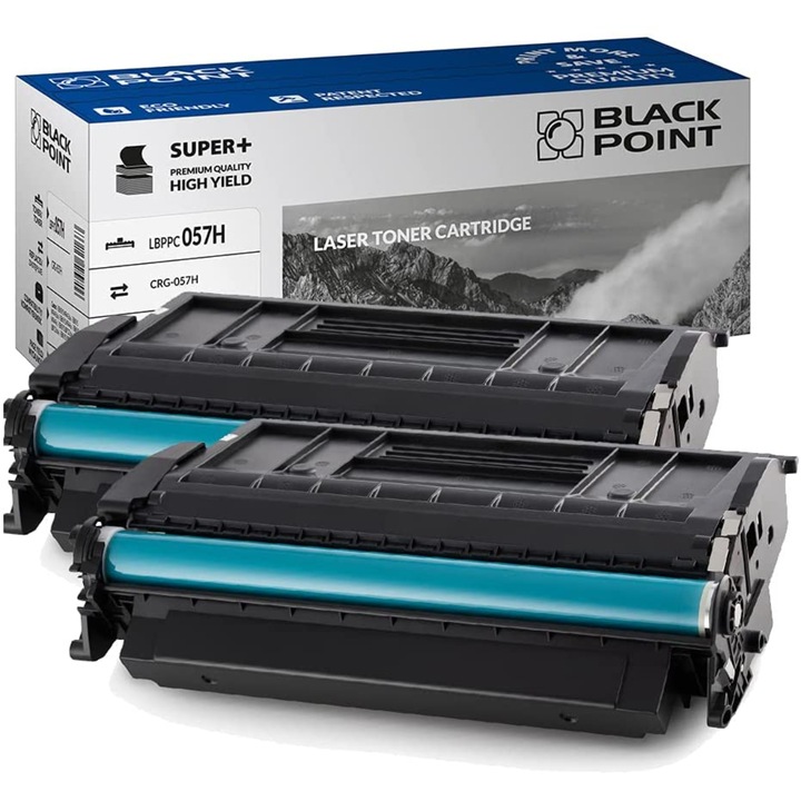 Black Point, 2 db CRG-057H nyomtató toner készlet, kompatibilis a Canon i-SENSYS MF443dw / MF445dw / MF446x / MF449x / LBP223dw / LBP226dw / LBP228x, fekete