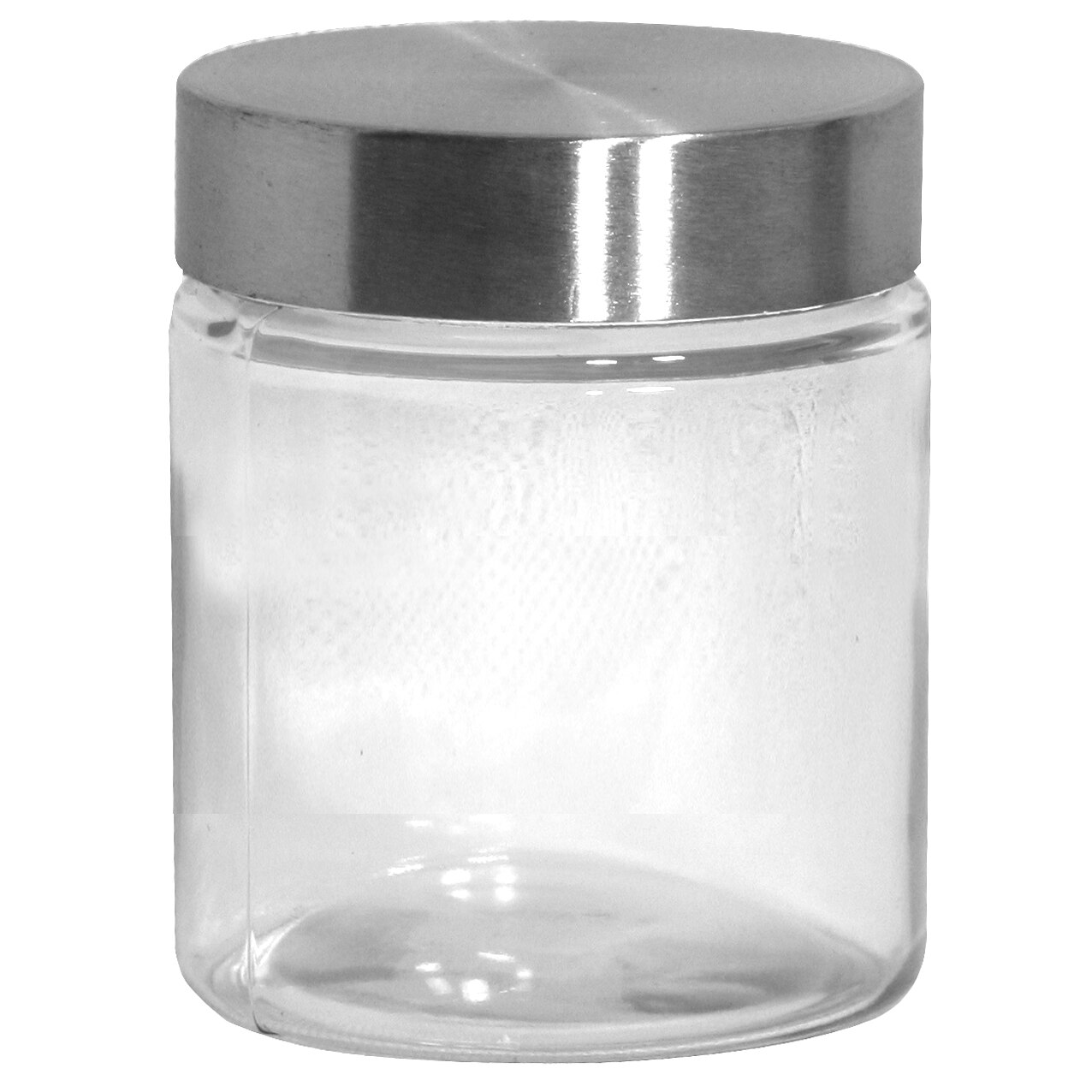 Borcan de depozitare cu capac Domotti Anabel, Satin inox, 15 cm