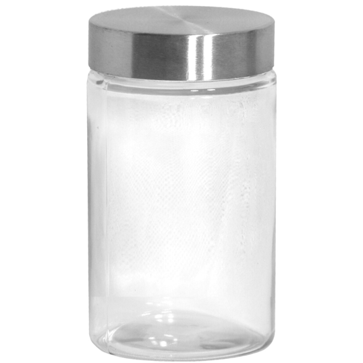 Borcan de depozitare cu capac Domotti Anabel, Satin inox, 25 cm