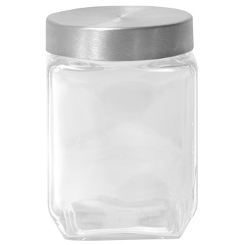Borcan patrat cap inox Domotti, 1,5l Borcan patrat cap inox Domotti, 1,5l