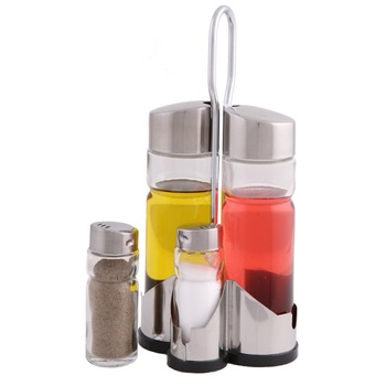 Oliviera inox Domotti, Sticla, 5 piese Oliviera inox Domotti, Sticla, 5 piese