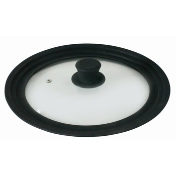 Capac sticla universal cu margine silicon Ambition, 24/26/28 cm, Misty Capac sticla universal cu margine silicon Ambition, 24/26/28 cm, Misty