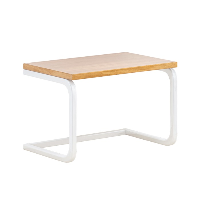 Raft polita mdf natur metal alb Aveno 57x38x38 cm
