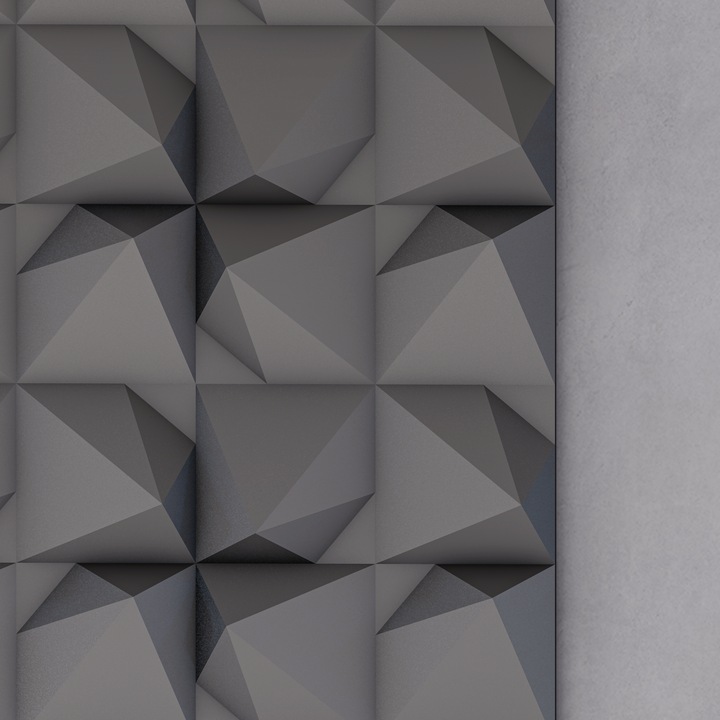 3D декорация за стени, Декоративна облицовка Пента, Антрацит, 1 кв.м