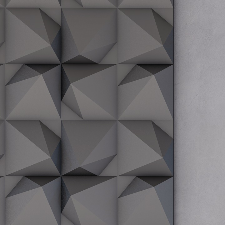 3D faldekoráció, Penta dekoratív falburkolat, Antracit, 1 négyzetméter