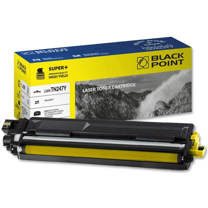 Black Point, TN-247 toner, kompatibilis a Brother HL DCP-L3510CDW / DCP-L3550CDW / MFC-L3730CDN / MFC-L3770CDW / HL-L3210CW / HL-L3270CDW készülékekkel, sárga