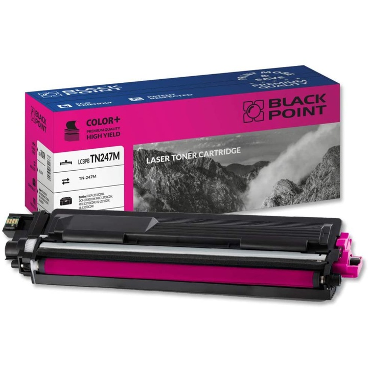 Black Point, TN-247 toner, kompatibilis a Brother HL DCP-L3510CDW / DCP-L3550CDW / MFC-L3730CDN / MFC-L3770CDW / HL-L3210CW / HL-L3270CDW készülékekkel, bíbor