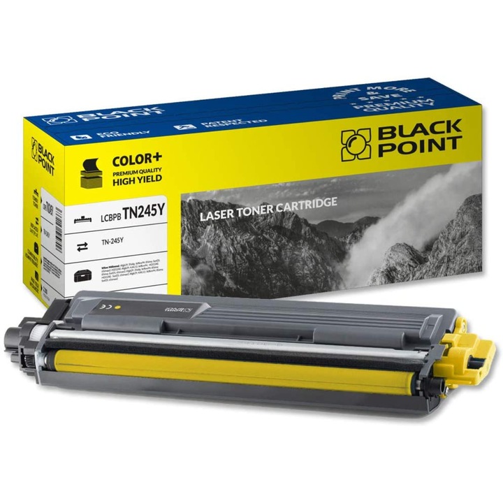 Black Point, TN-245 toner, kompatibilis Brother HL 3170CDW / 3140CW / DCP 9020CDW / 9015CDW / MFC 9140CDN / 9340CDW készülékekkel, sárga