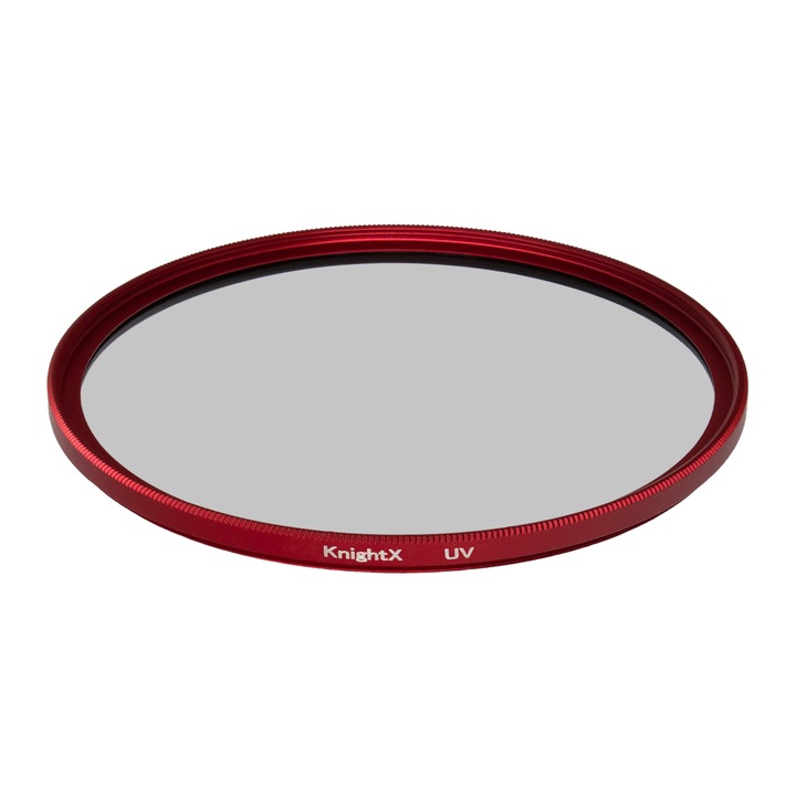 Set 3 Filtre UV CPL ND2-ND1000 Vario, KnightX Creativ Red, 72mm, husa si laveta