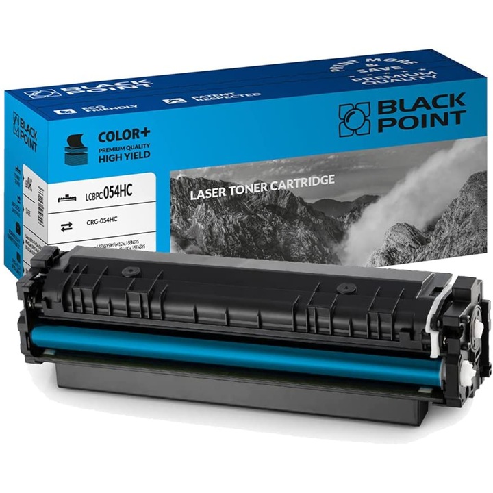 Black Point, CRG-054H toner, kompatibilis a Canon i-SENSYS MF641Cw / MF643Cdw / MF645Cx / LBP623Cdw / LBP621Cw, ciánnal