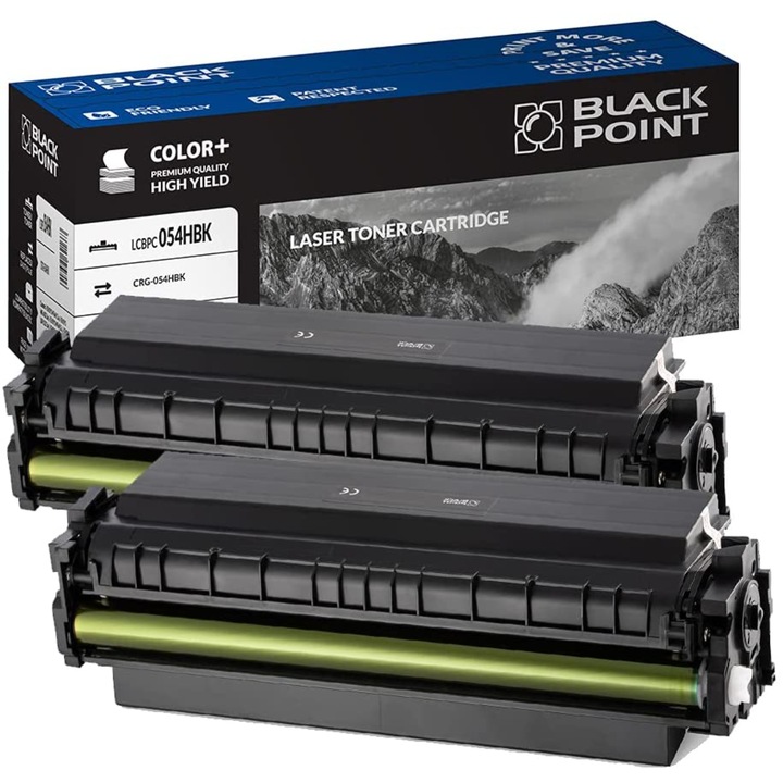 Black Point, 2 db CRG-054H toner készlet, Canon i-SENSYS MF641Cw / MF643Cdw / MF645Cx / LBP623Cdw / LBP621Cw, fekete