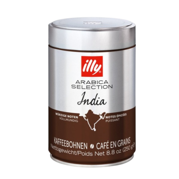 Cafea Boabe Illy Arabica Selection India cutie metal, 250g