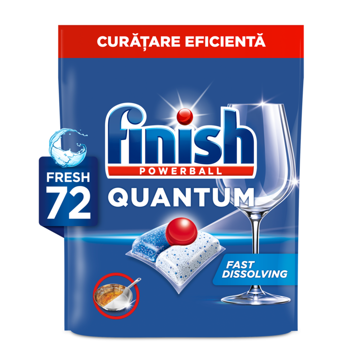 Капсули за съдомиялна Finish Quantum All in 1, 72 измивания