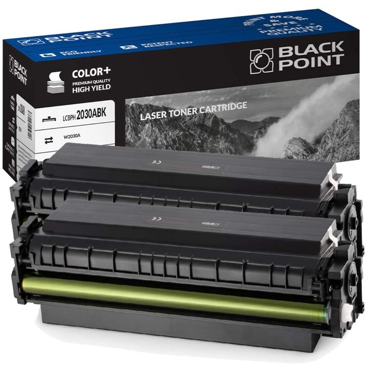 Black Point, 2 db W2030A toner, kompatibilis a HP LaserJet Pro M454dn / M454dw / MFP M479dw / MFP M479fdn / MFP M479fdw / MFP M479fnw készülékekkel, fekete