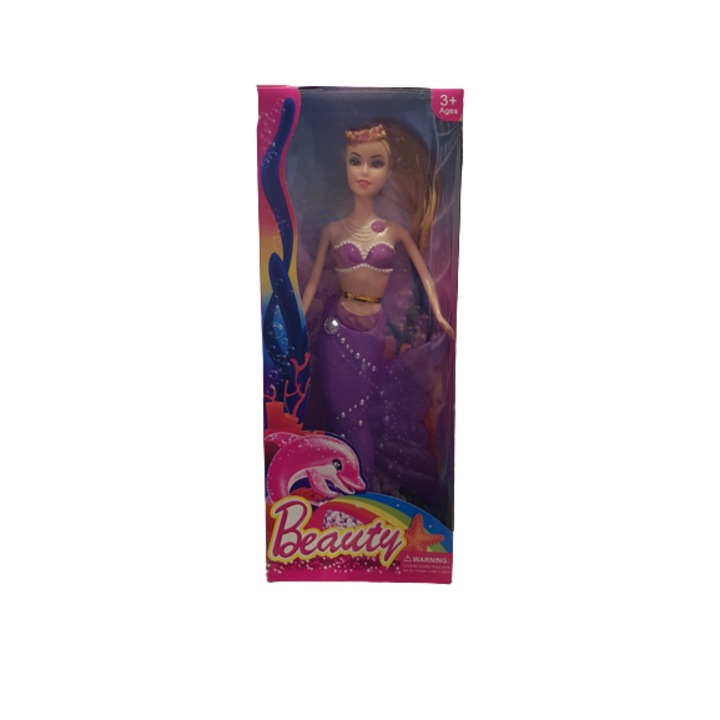 Играчка Кукла, Русалка, Пластмсова, Лилава
