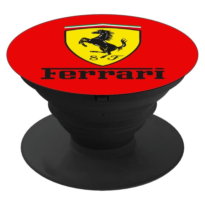 Suport telefon Ferrari, 4 cm, Rosu/Galben