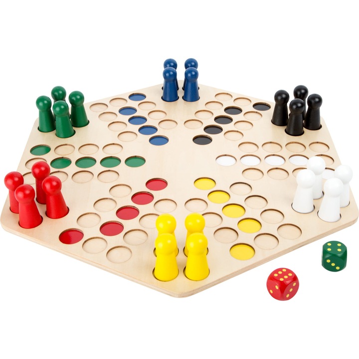 Joc de societate Chinese Game XL, Small Foot Design, 2-6 jucatori, +4 ani, Multicolor