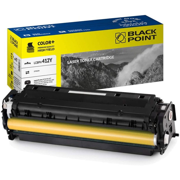 Black Point, CE412A toner, kompatibilis a HP LaserJetPro MFP M475dn / MFP M475dw / M351a / MFP M375nw / M451dn / M451nw / M451dw készülékekkel, sárga