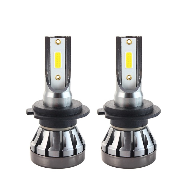 Set 2 LED-uri Auto Techstar® C6S, H7, 30w, 6000 Lumeni, 6000K, AUTO, 12-24 Volti, DOB
