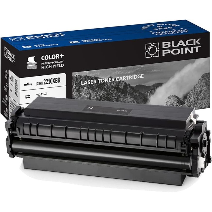 Toner imprimanta HP W2210X CU CIP, Black Point, Compatibil cu HP Color Laser MFP M282nw/MFP M283fdn/M283fdw/M255dw/M255nw, Negru