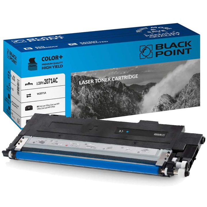 Black Point, W2073A toner, kompatibilis a HP LaserJetPro MFP 179fwg / 179fnw / 178nwg / 178nw // 150a / 150nw készülékekkel, cián